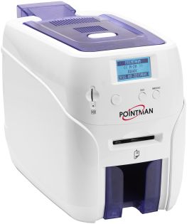 фото Принтер пластиковых карт Pointman N20, односторонний, подающий лоток на 100 карт, принимающий на 50 карт + подача карт по одной, USB & Ethernet (N12-0001-00-S), фото 1
